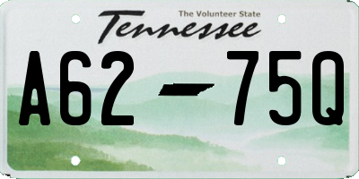 TN license plate A6275Q