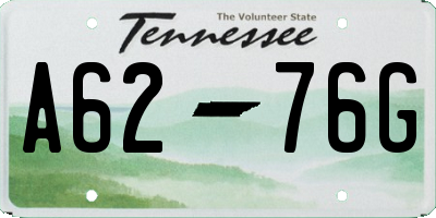 TN license plate A6276G