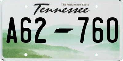 TN license plate A6276O