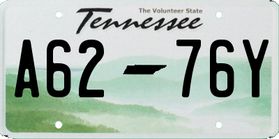 TN license plate A6276Y