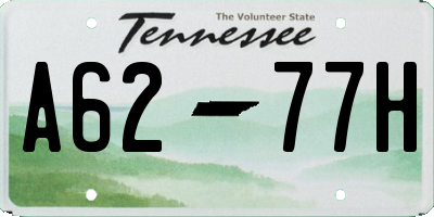 TN license plate A6277H