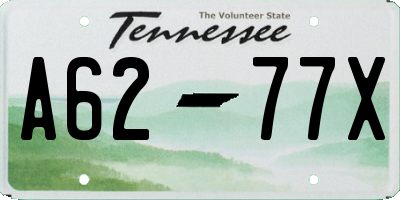 TN license plate A6277X