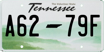 TN license plate A6279F