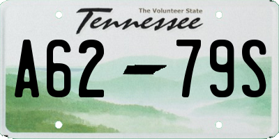 TN license plate A6279S