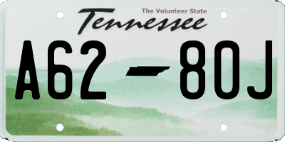 TN license plate A6280J