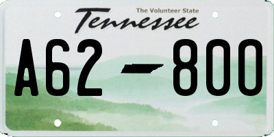 TN license plate A6280O