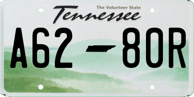 TN license plate A6280R