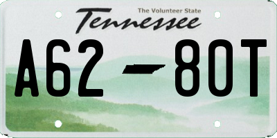 TN license plate A6280T