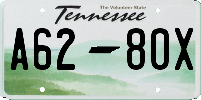 TN license plate A6280X