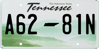 TN license plate A6281N