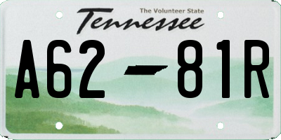 TN license plate A6281R
