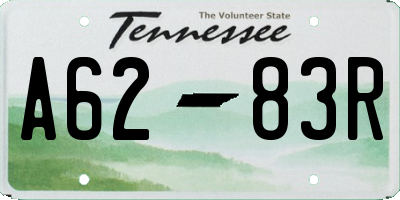 TN license plate A6283R