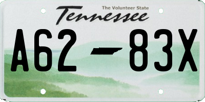 TN license plate A6283X