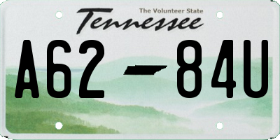 TN license plate A6284U