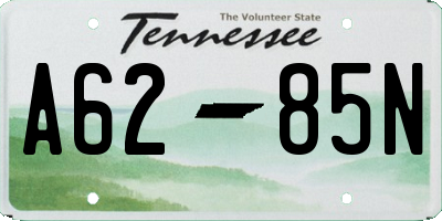 TN license plate A6285N