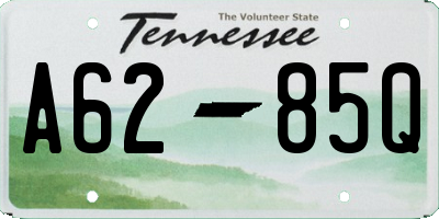 TN license plate A6285Q