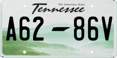 TN license plate A6286V