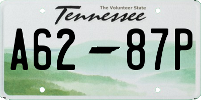 TN license plate A6287P