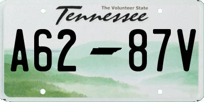 TN license plate A6287V