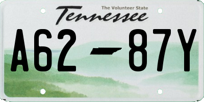 TN license plate A6287Y