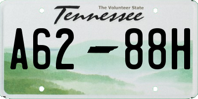 TN license plate A6288H