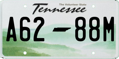 TN license plate A6288M