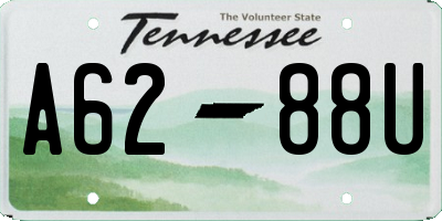 TN license plate A6288U