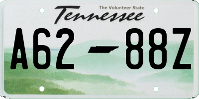 TN license plate A6288Z