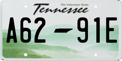 TN license plate A6291E