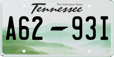 TN license plate A6293I