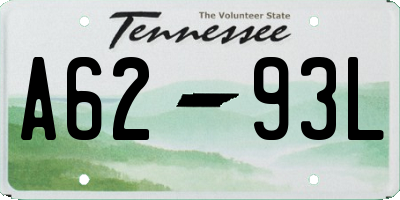 TN license plate A6293L