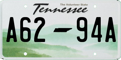TN license plate A6294A