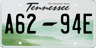 TN license plate A6294E