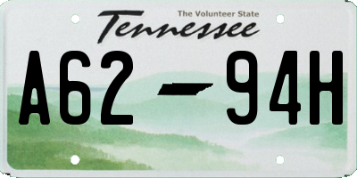 TN license plate A6294H