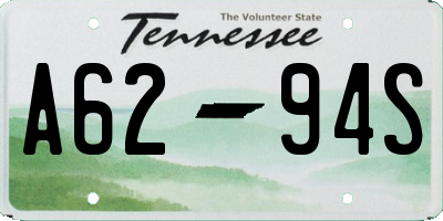 TN license plate A6294S