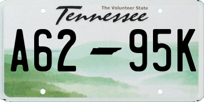TN license plate A6295K