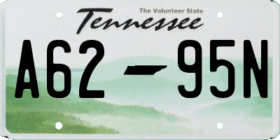 TN license plate A6295N