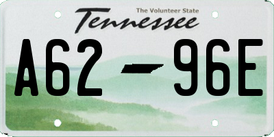 TN license plate A6296E