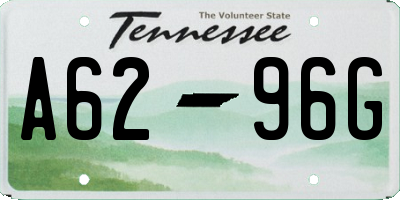 TN license plate A6296G
