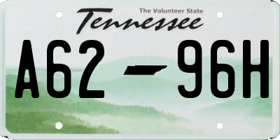 TN license plate A6296H