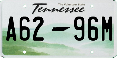 TN license plate A6296M