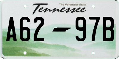 TN license plate A6297B