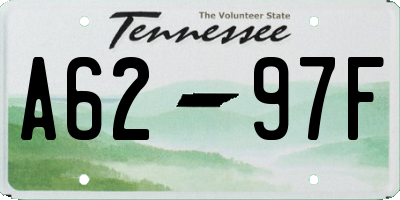 TN license plate A6297F