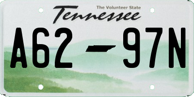 TN license plate A6297N