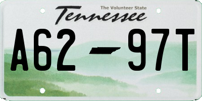 TN license plate A6297T