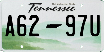 TN license plate A6297U