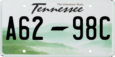 TN license plate A6298C