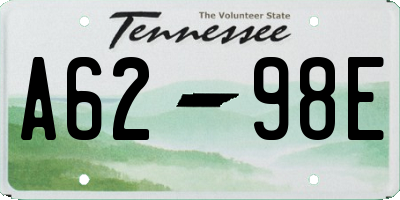 TN license plate A6298E
