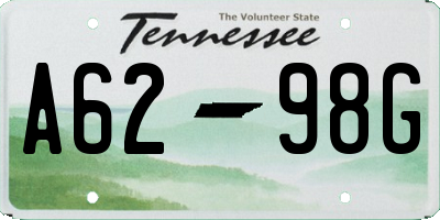 TN license plate A6298G