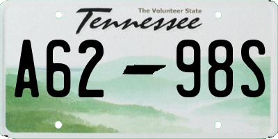 TN license plate A6298S